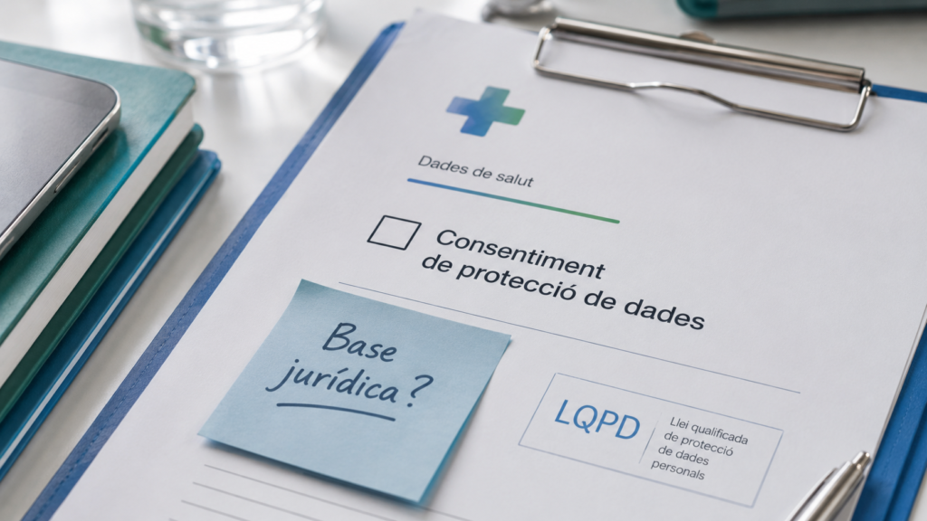 Formulari de consentiment sobre dades de salut i base jurídica segons l’LQPD a Andorra